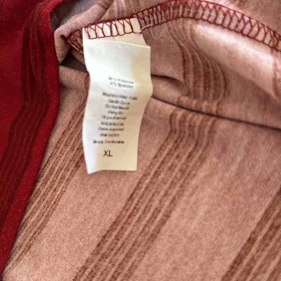Lularoe Classic XL EUC red w dark red stripe - Picture 5 of 6